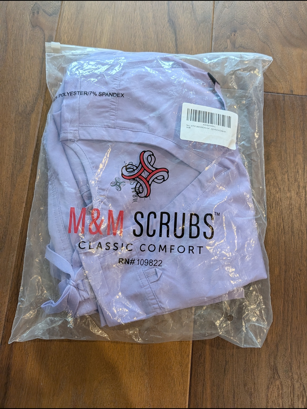 M&M Scrubs Lavender set size small